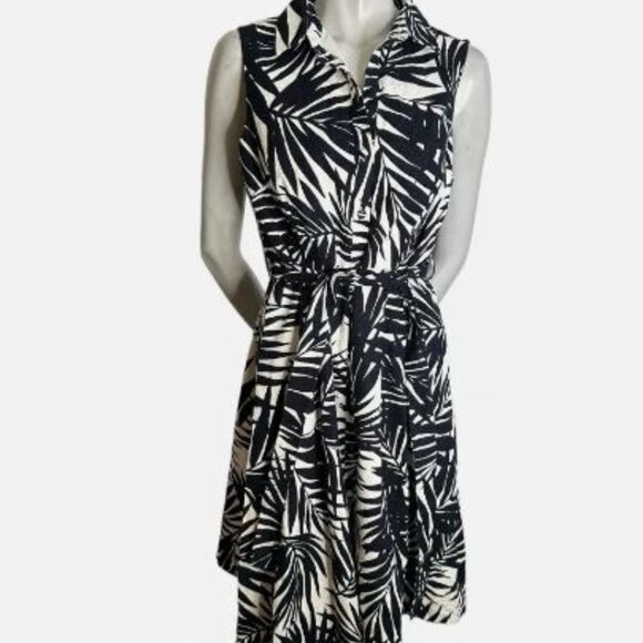 Hobbs Sleeveless Size 10 Black & White Dress - Picture 1 of 16
